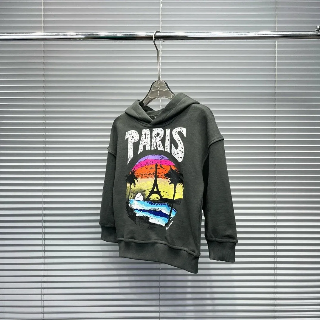 Paris Print Kids Hoodie — Photo 7