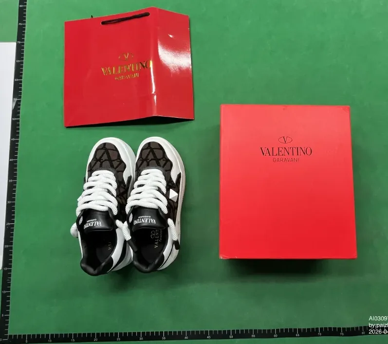 Valentino Black White Stud Sneakers — Photo 14
