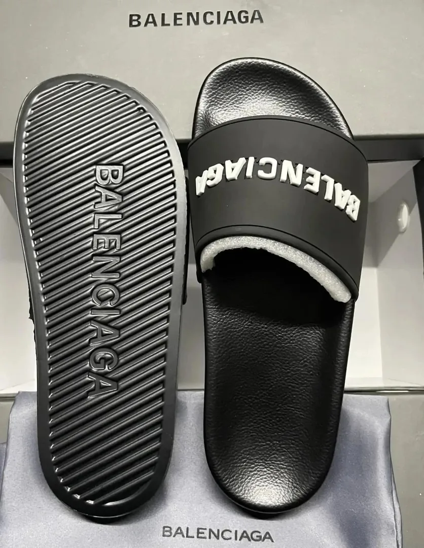 Balenciaga Logo Rubber Pool Slide Sandal — photo 4