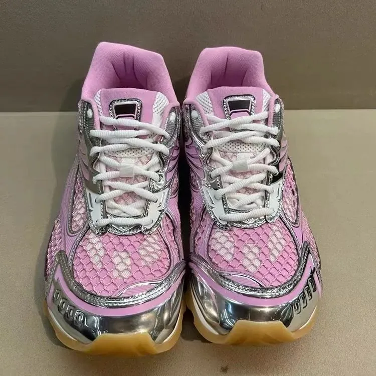 White Mesh Platform Trainers — QC