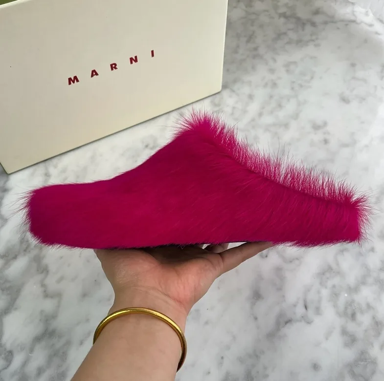 Marni Calfskin Fussbett Sabot Mule — QC