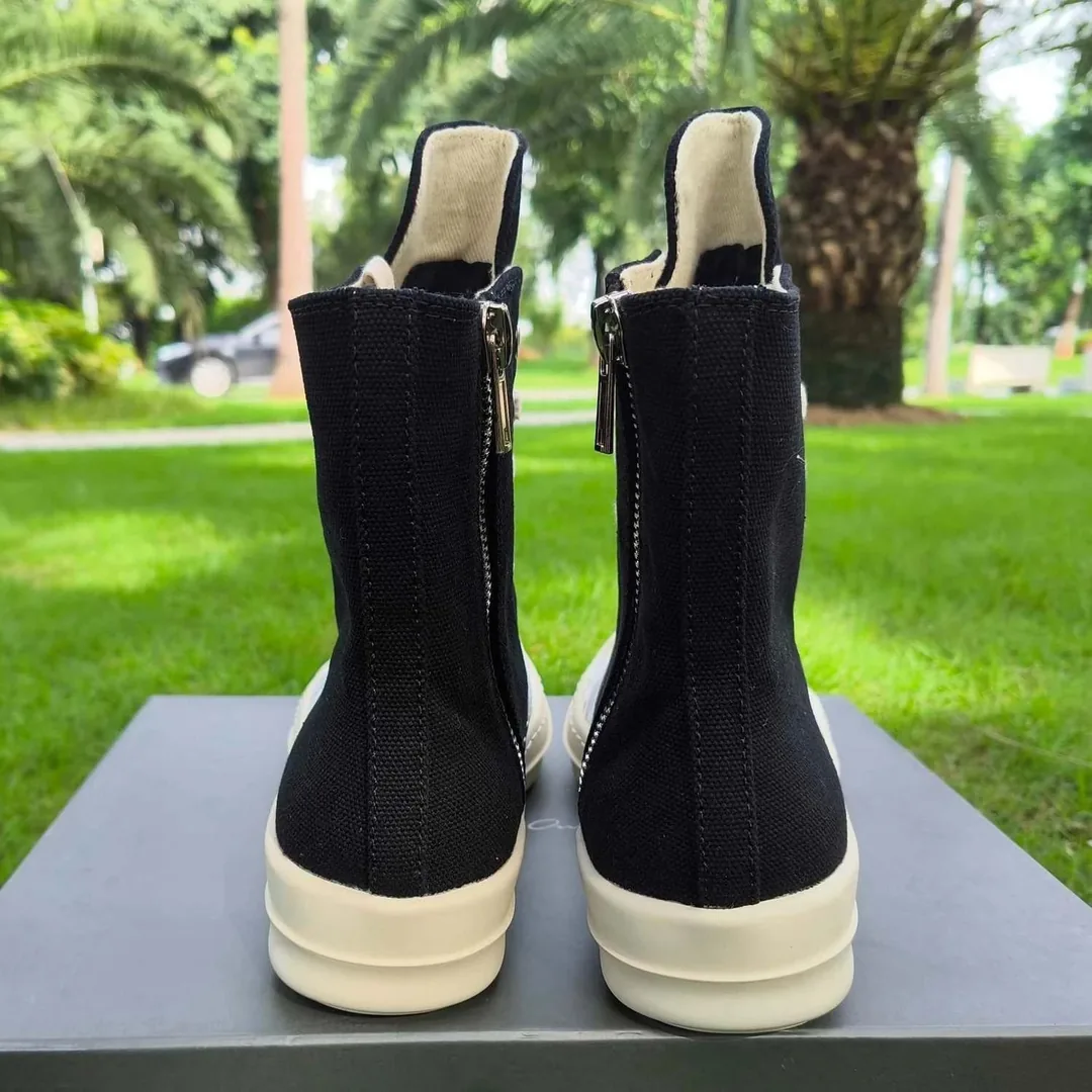 Rick Owens Ramones White Canvas High-Tops — Photo 15