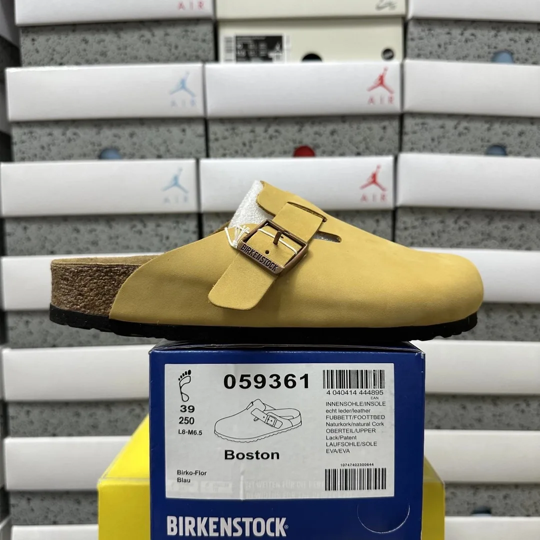 Boston Suede Leather Clog Slides — QC
