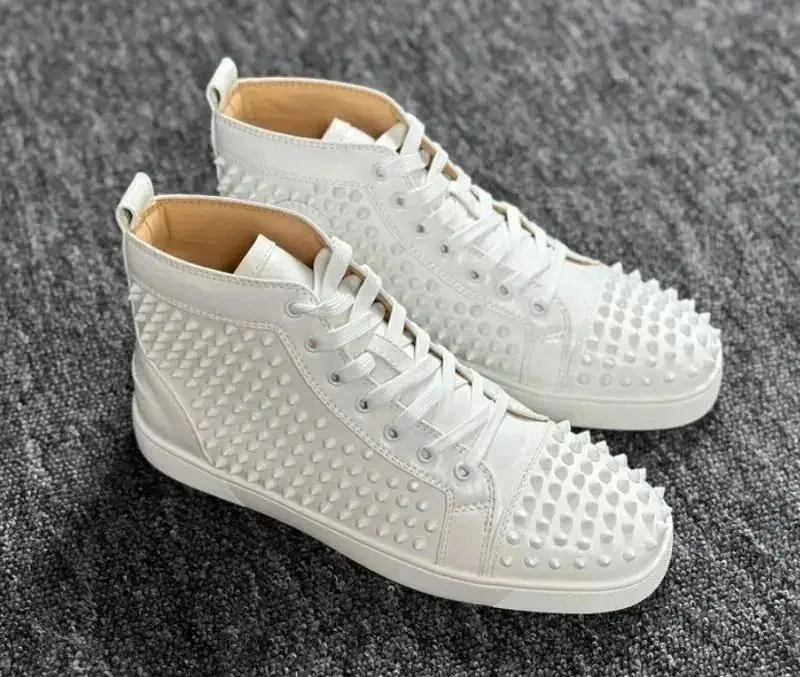 Christian Louboutin White Studded Skate Shoes — QC