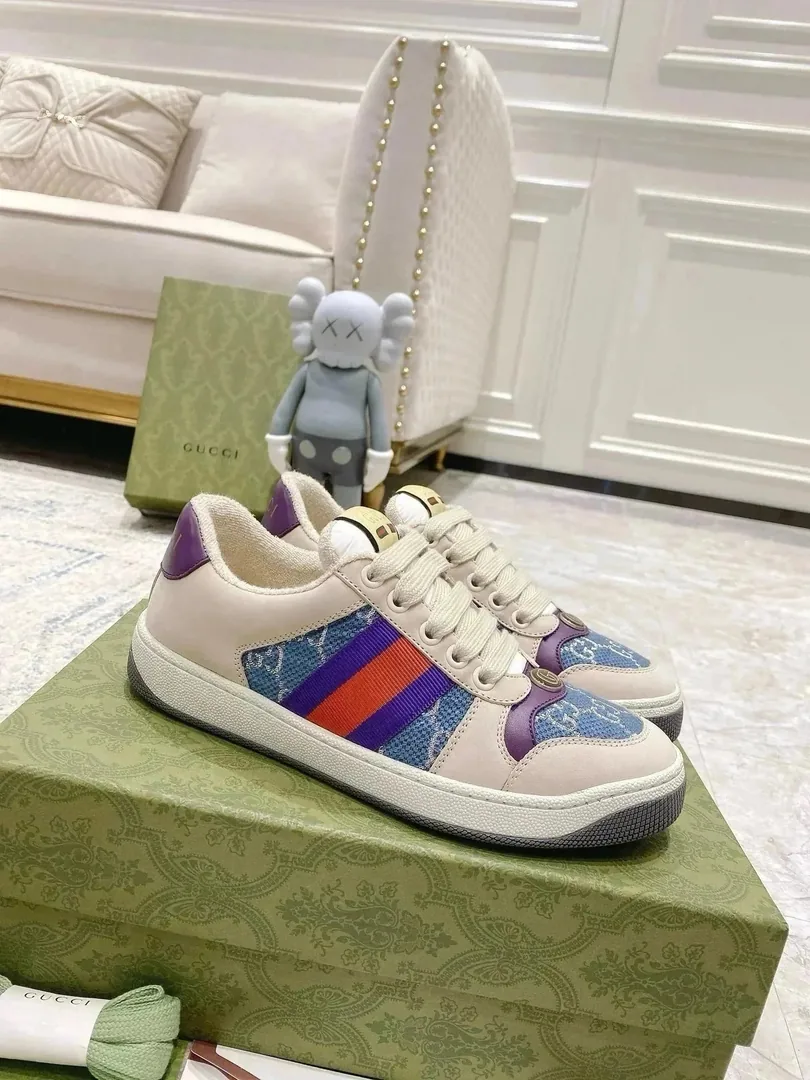 Gucci Ace Louis Vuitton Grey White Sneakers — Photo 14