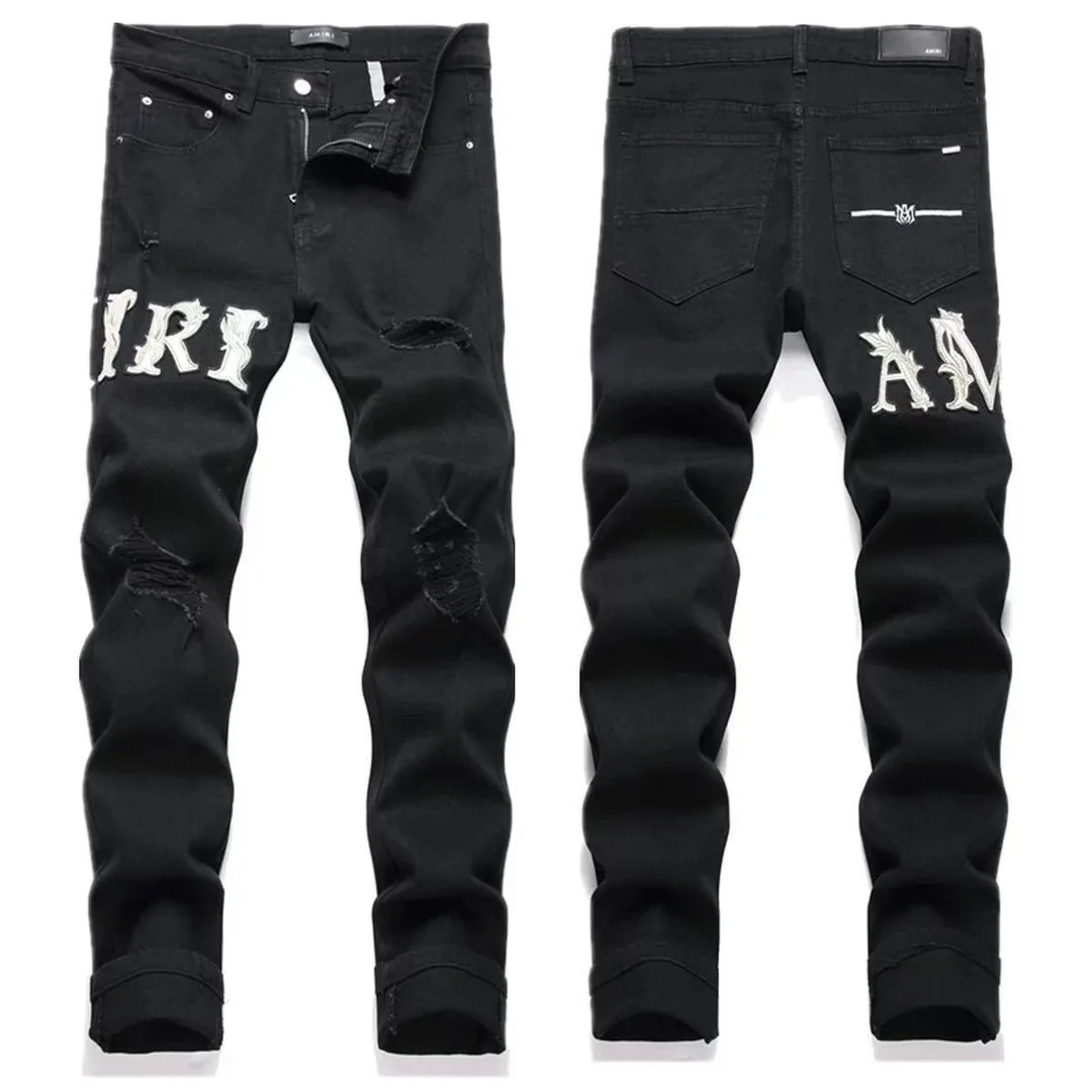 Amiri Embroidered Jeans — Photo 9