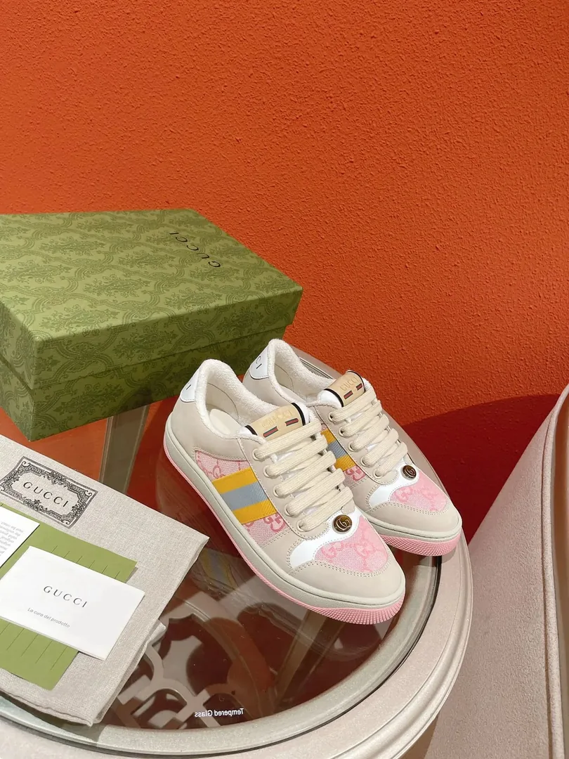 Gucci Screener Beige Low-Top Sneakers — photo 6