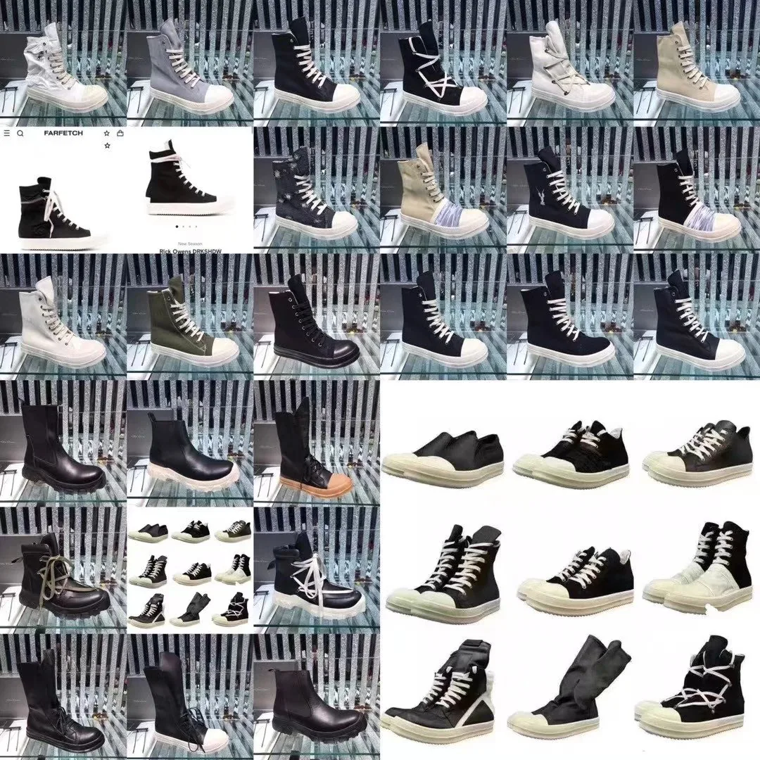 Rick Owens Ramones White Canvas High-Tops — Photo 2