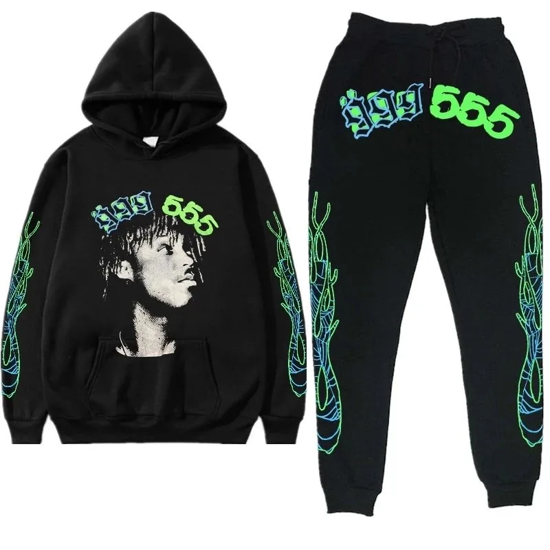 Sp5der Print Hoodie Set — Photo 9