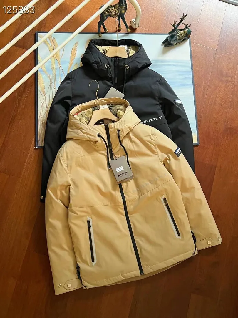 Plaid Hooded Down Jacket