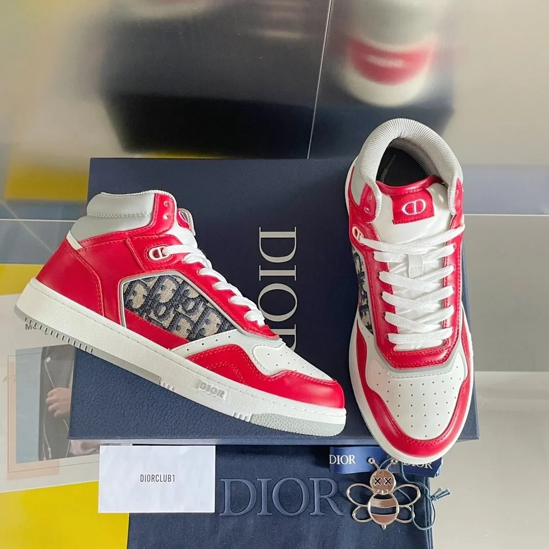 Dior B27 Grey White Mid-High Sneakers — photo 12