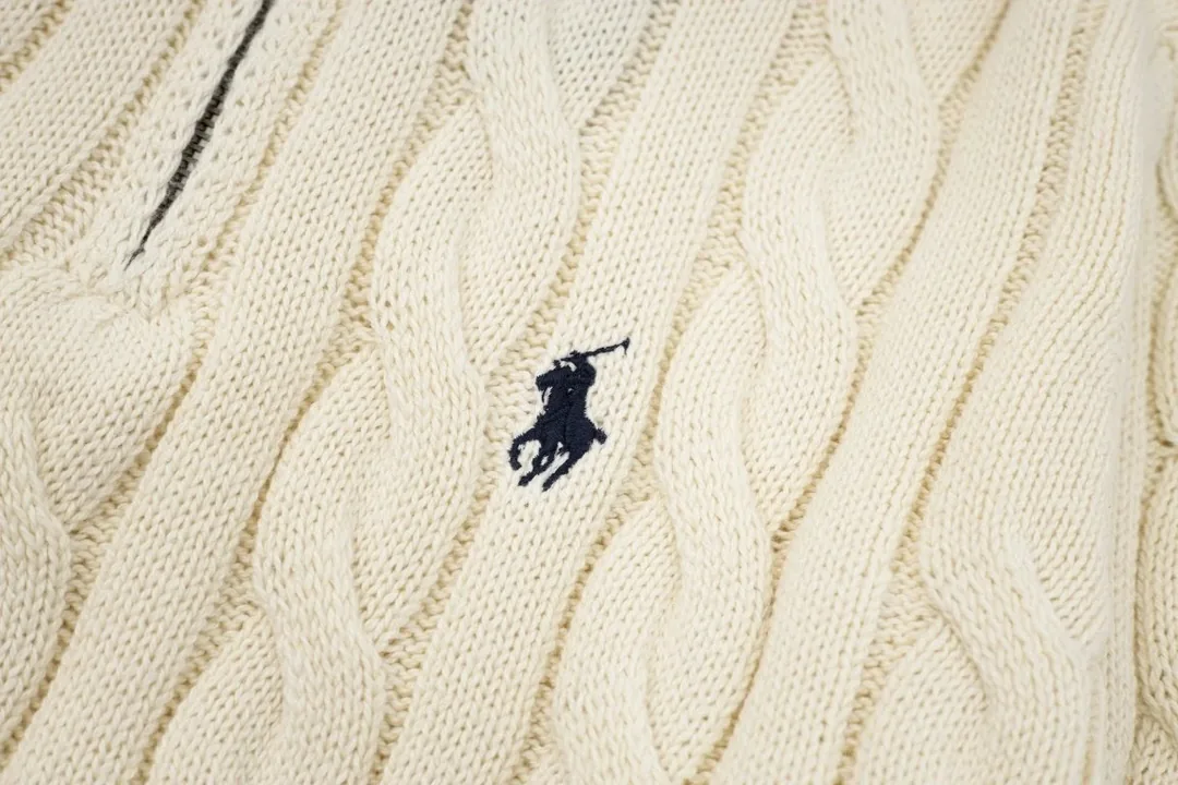 Half-Zip Cable Knit Sweater — photo 8