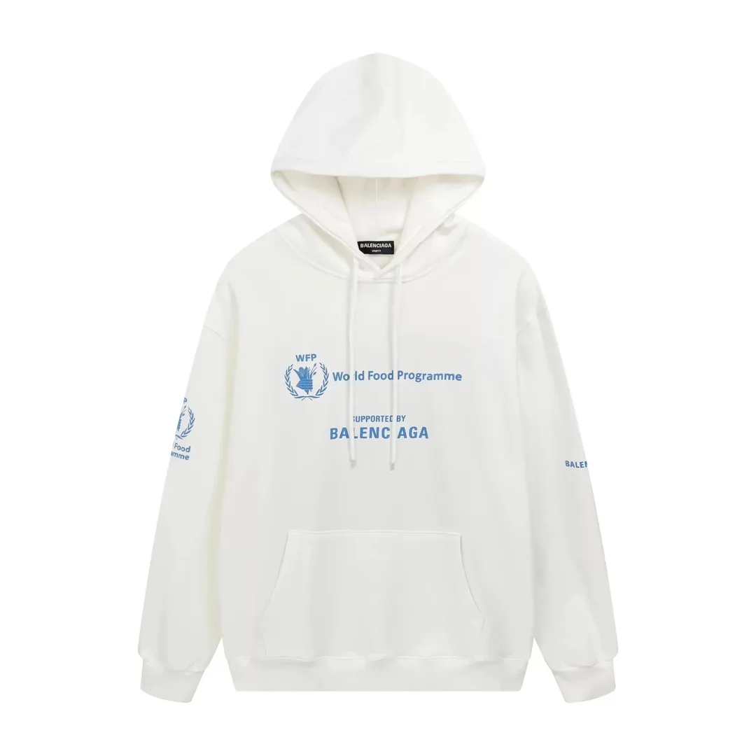 Balenciaga Paris Graffiti Logo Hoodie White — QC