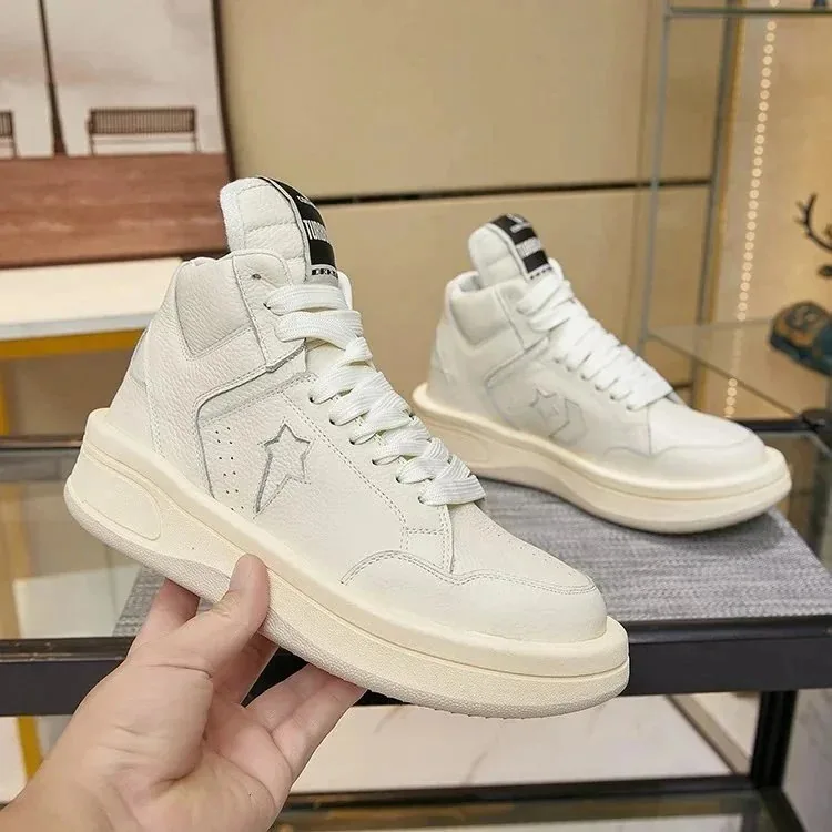Cream Lace-Up Everyday Trainers — Photo 3