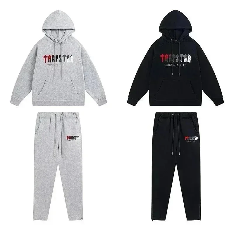 Letter Embroidered Hoodie Set