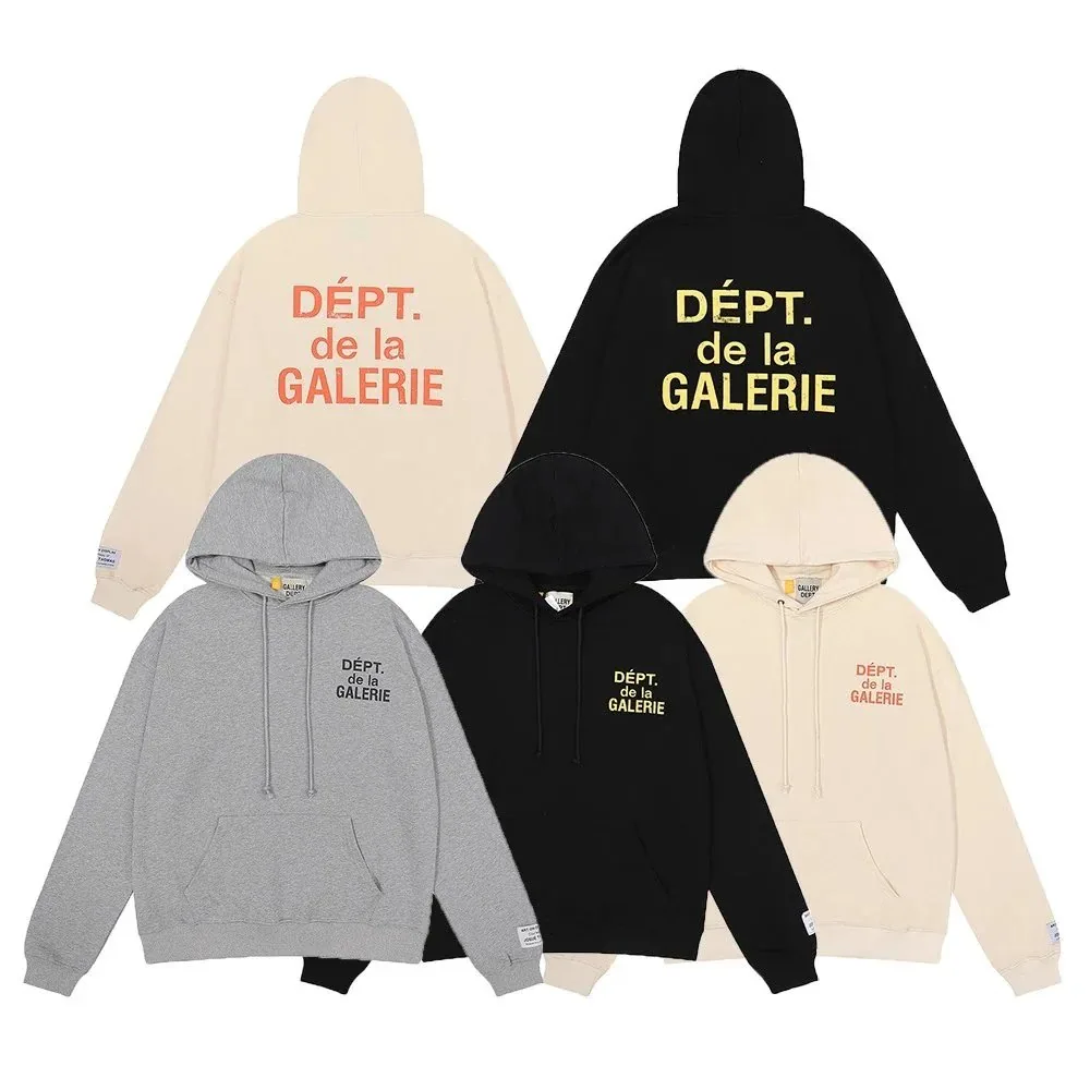 Gallery Dept Splatter Letter Hooded Hoodie — Photo 4