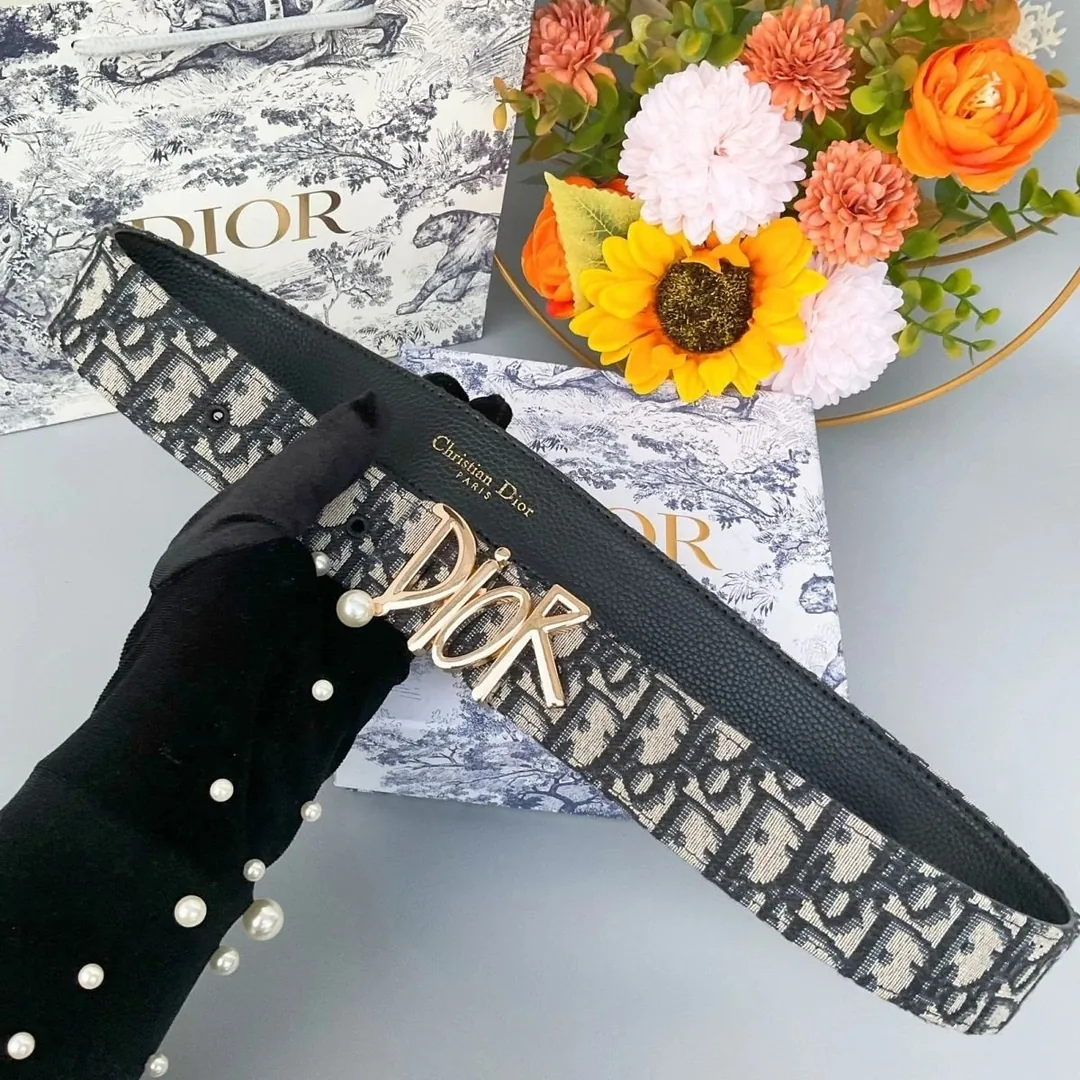 Dior Leather Letter Belt — QC