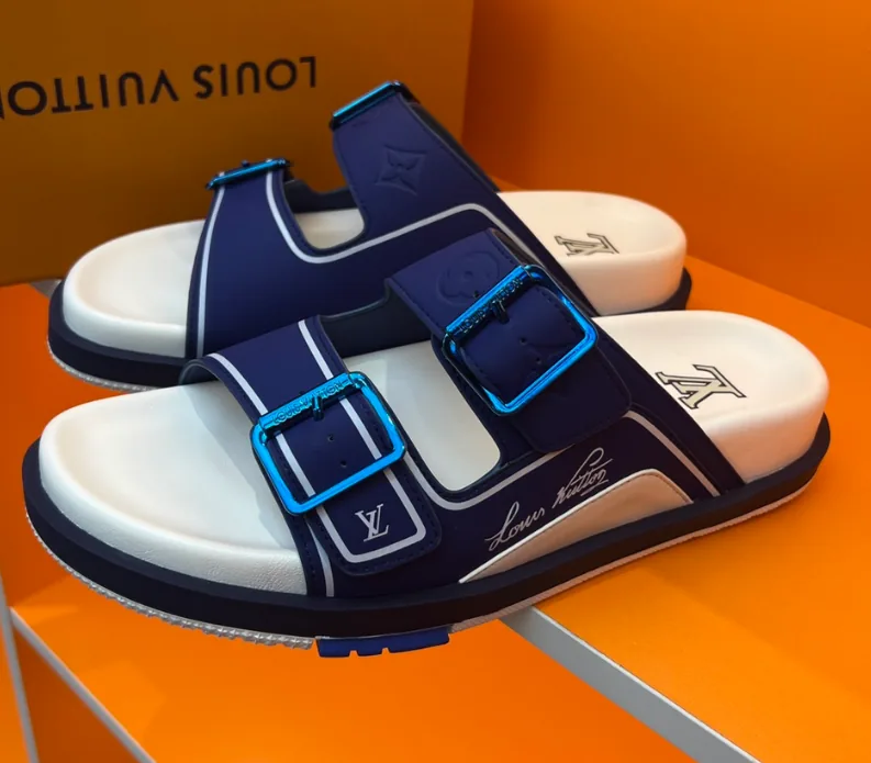 Louis Vuitton Monogram Two Strap Slides — QC