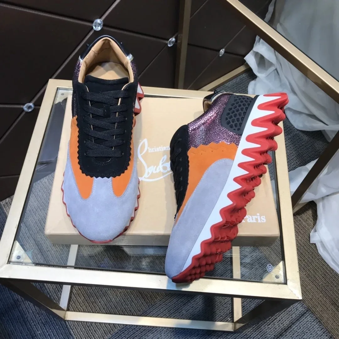 Christian Louboutin Red White Red-Sole Sneakers — Photo 9
