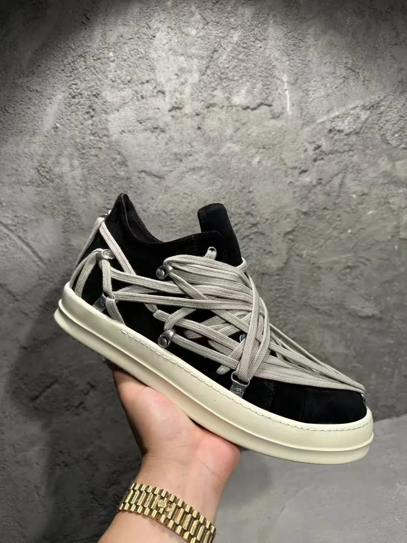 Rick Owens Low-Top Court Sneakers — QC