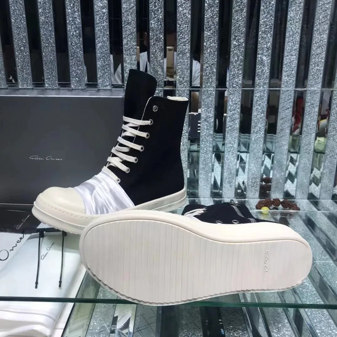 Rick Owens Ramones White Canvas High-Tops — Photo 3