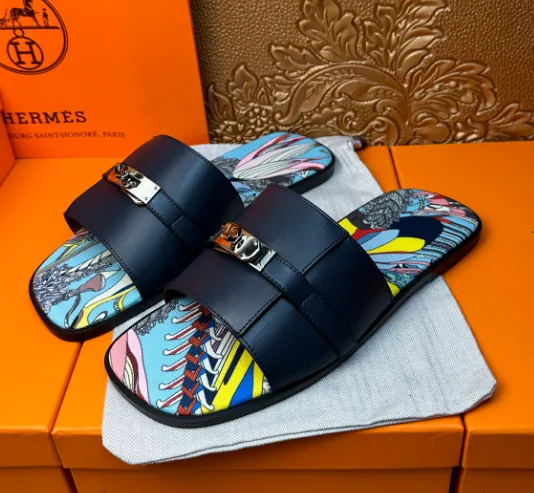 Hermes Chypre Leather Sandals — QC