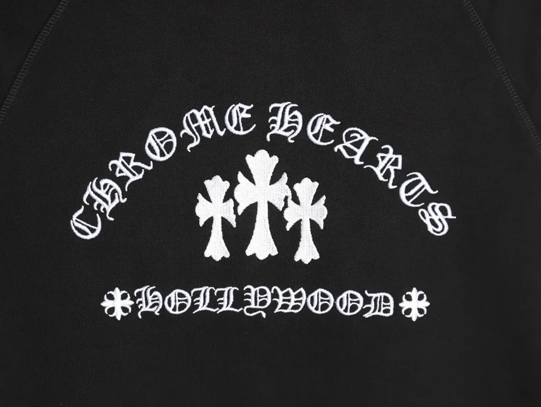 Embroidered Double-Yarn Hoodie — Photo 4