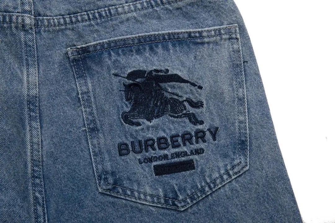 Burberry Embroidered Denim Jeans — Photo 6