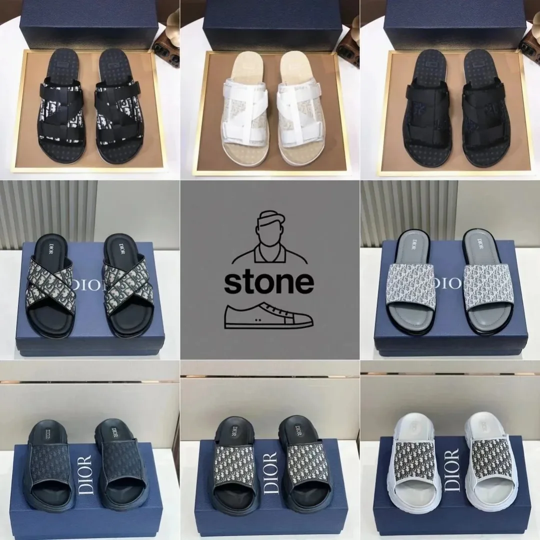 Dior Oblique Logo Slide Sandals Collection