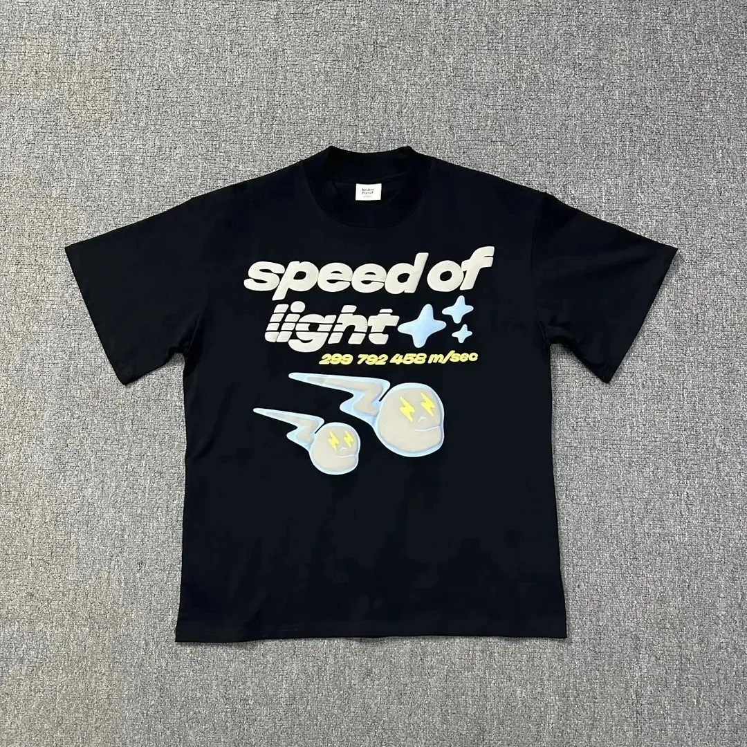 Cartoon Foam Print Crewneck T-Shirt — Photo 15