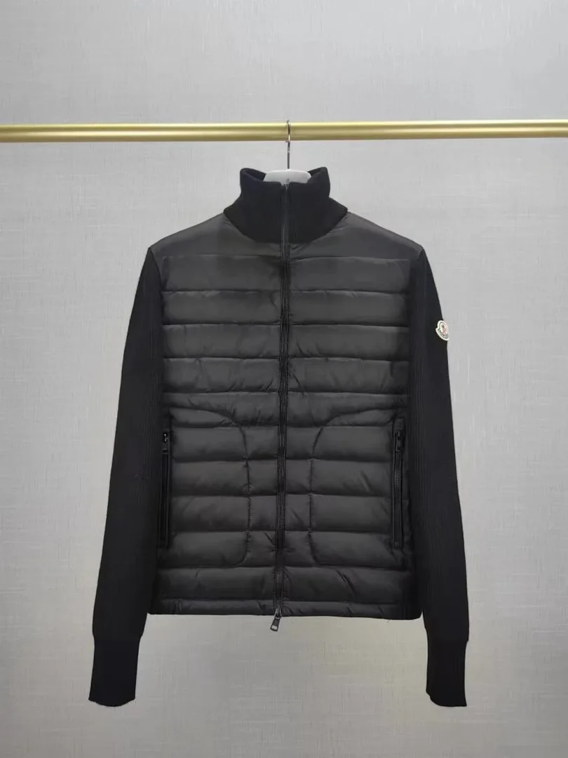 Quilted Zip Knit Cardigan