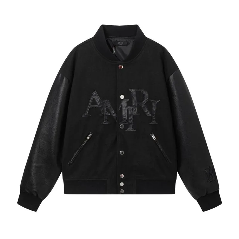 Amiri Brown Eagle Baseball Jacket — QC