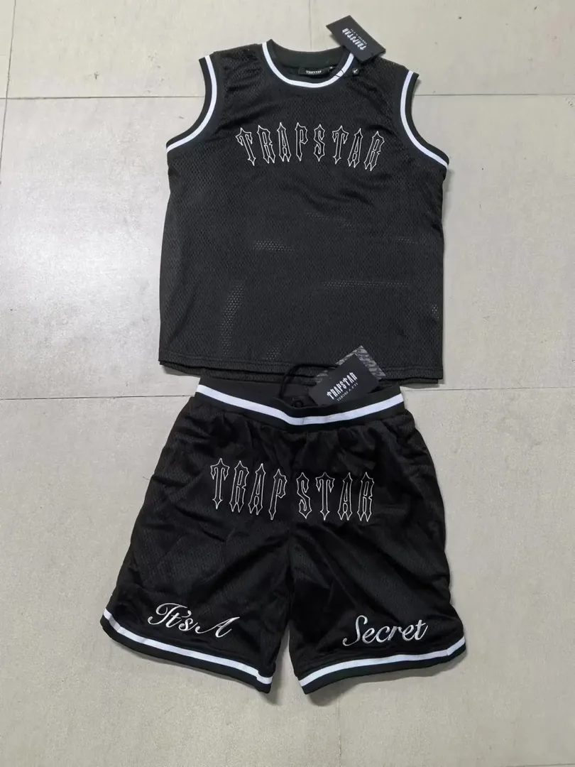 Blue Mesh Embroidered Basketball Jersey Set — photo 2