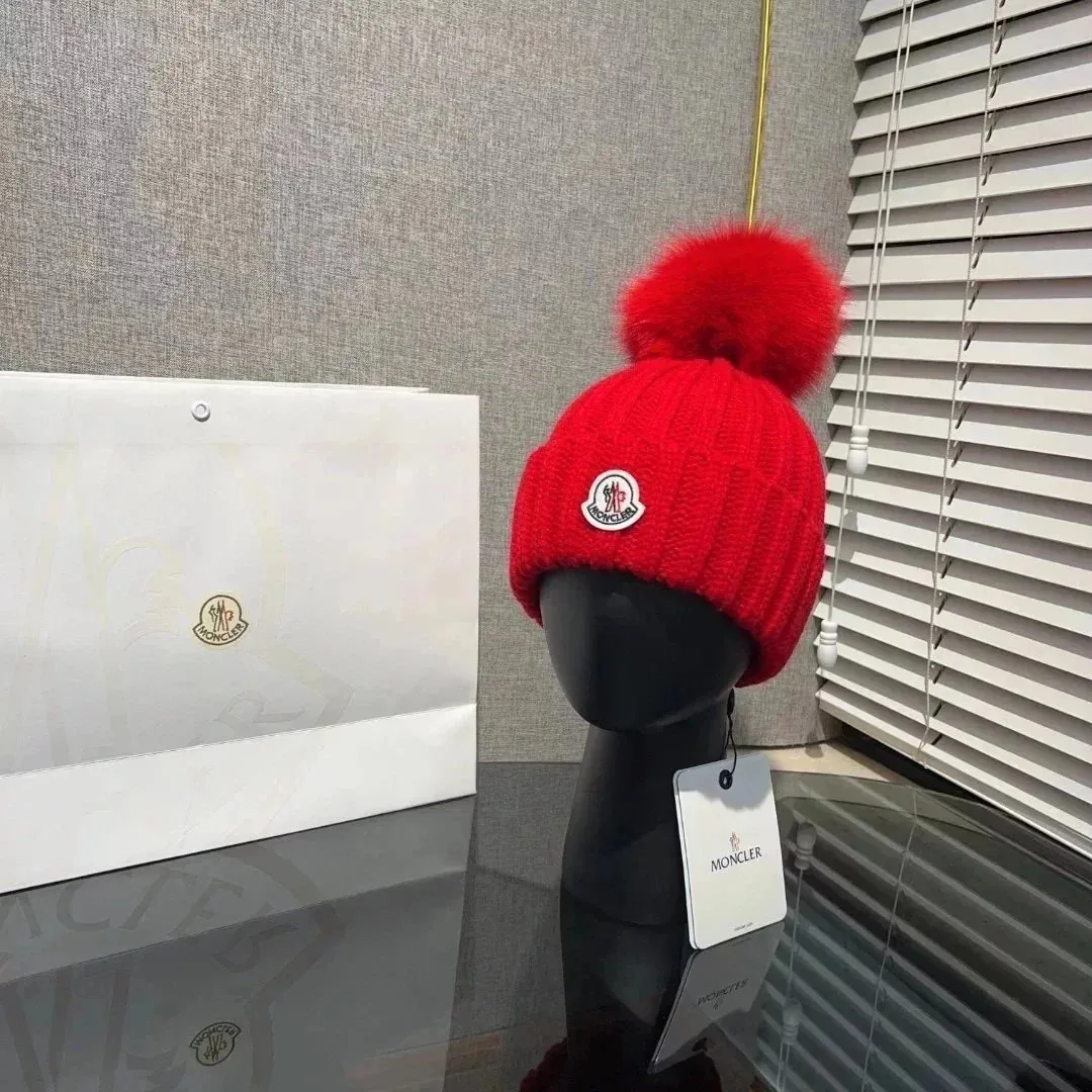 Moncler Logo Patch Pom Pom Beanie — photo 4