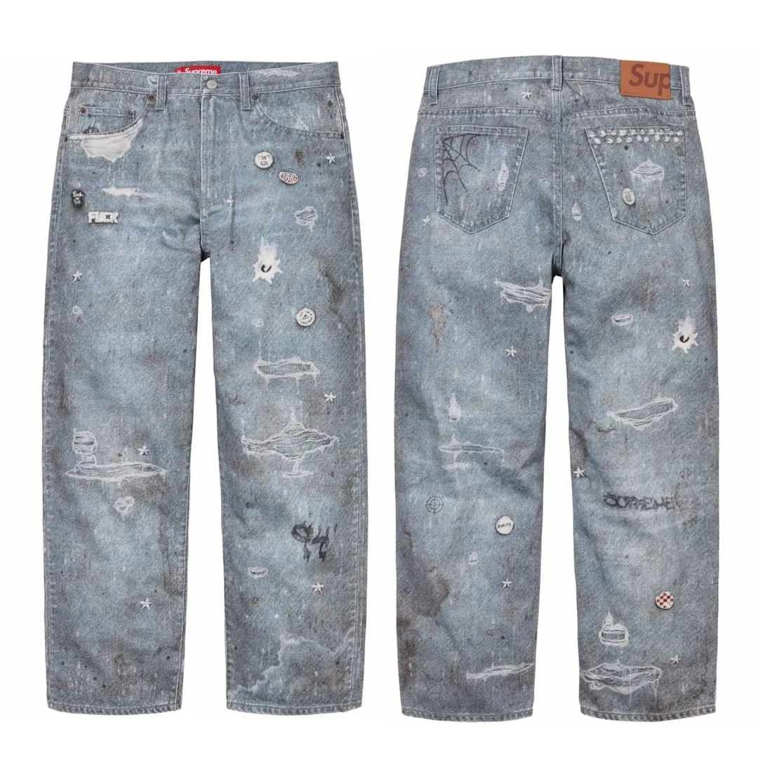 Supreme 3D Print Baggy Jeans — Photo 3