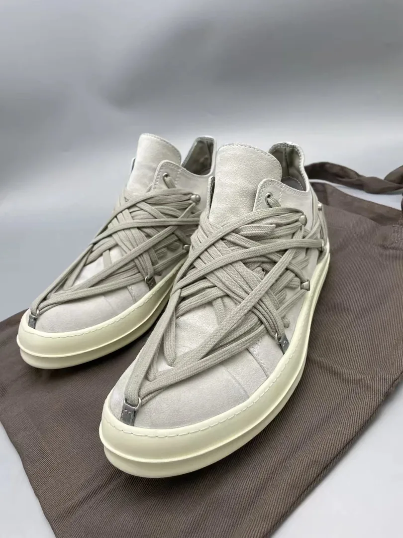Rick Owens Low-Top Court Sneakers — QC