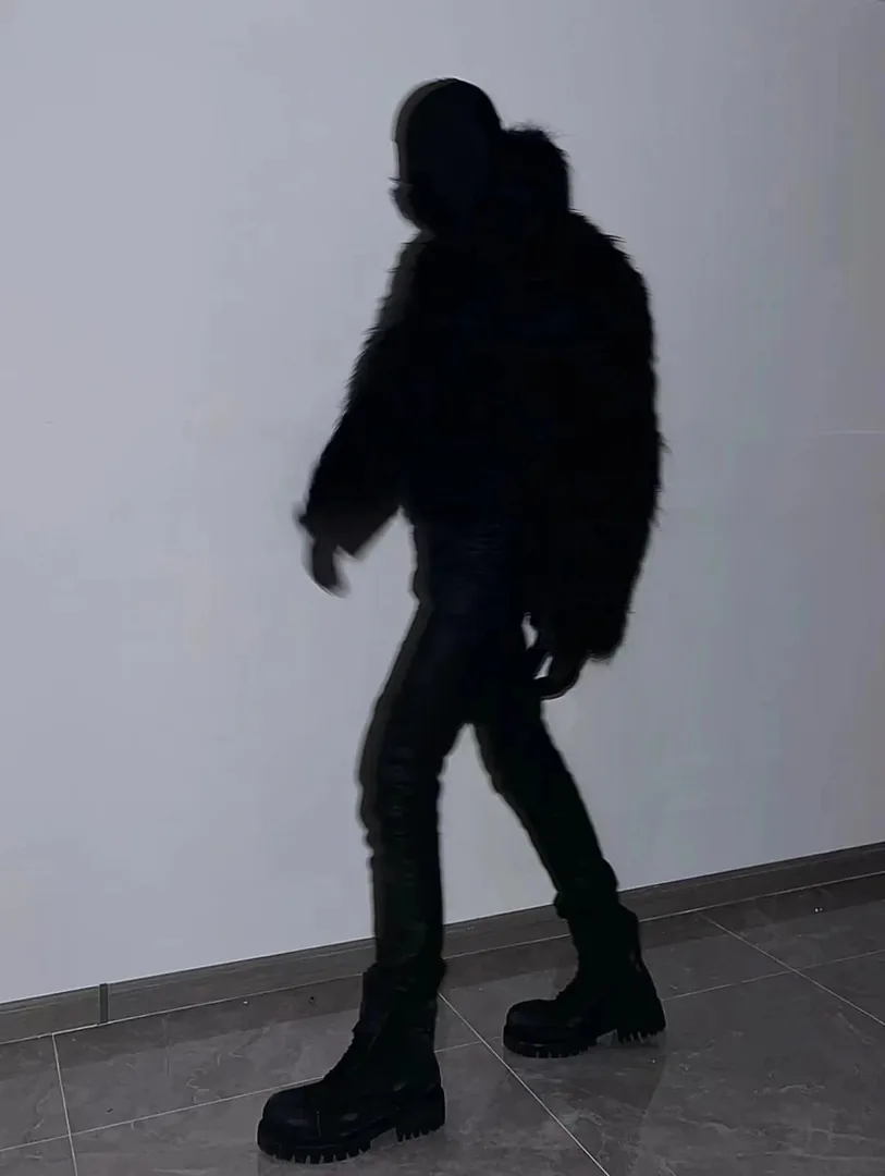 Balenciaga Black Zip Fur Jacket — Photo 12