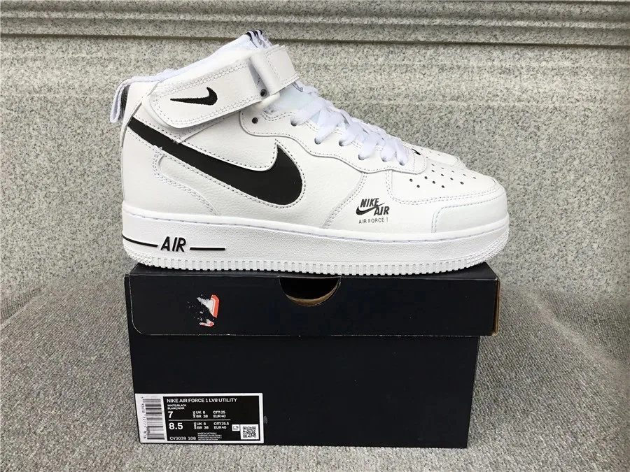 White Black Air Jordan 1 Mid — QC