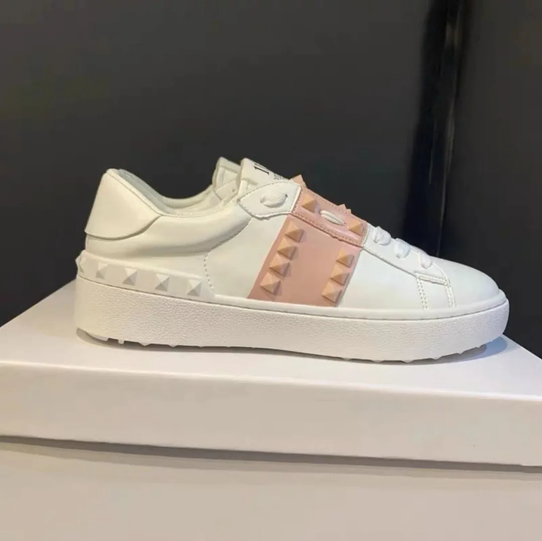 Valentino Rockstud Untitled White Studded Velcro Sneakers — photo 6