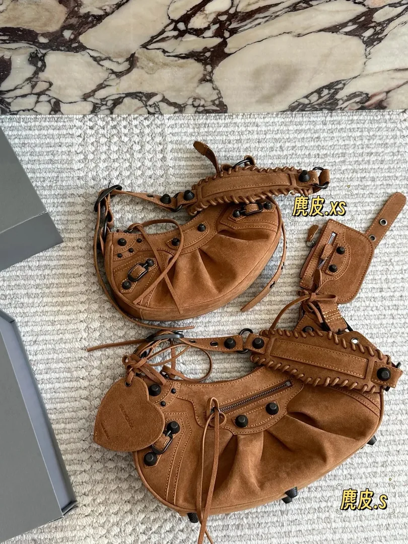 Balenciaga Le Cagole Suede Shoulder Bag — QC