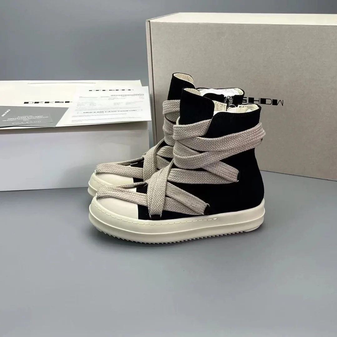 Rick Owens Ramones Black White Street Plain Sneakers — photo 9