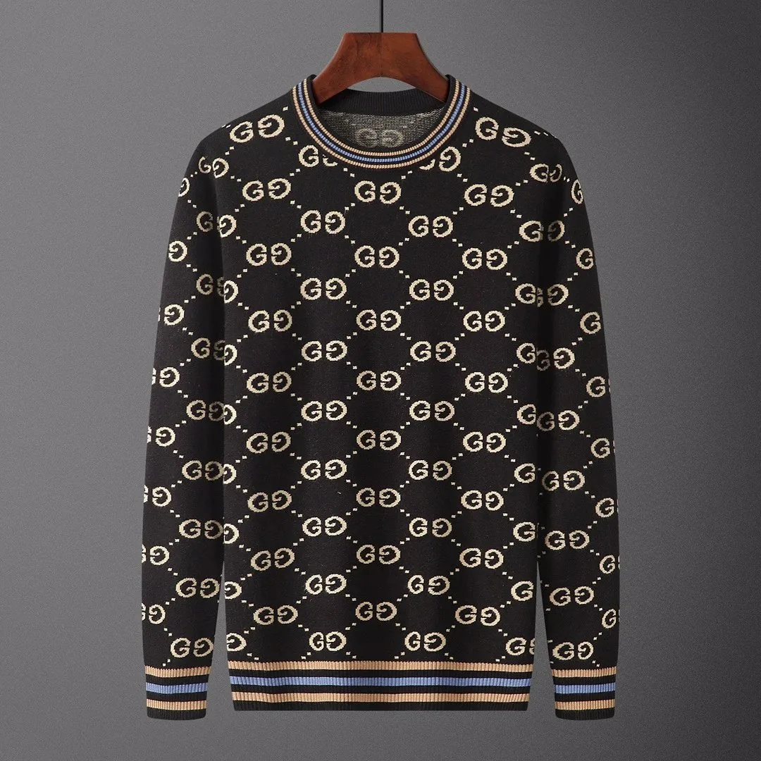 Crewneck Letter Jacquard Knit Sweater — Photo 13
