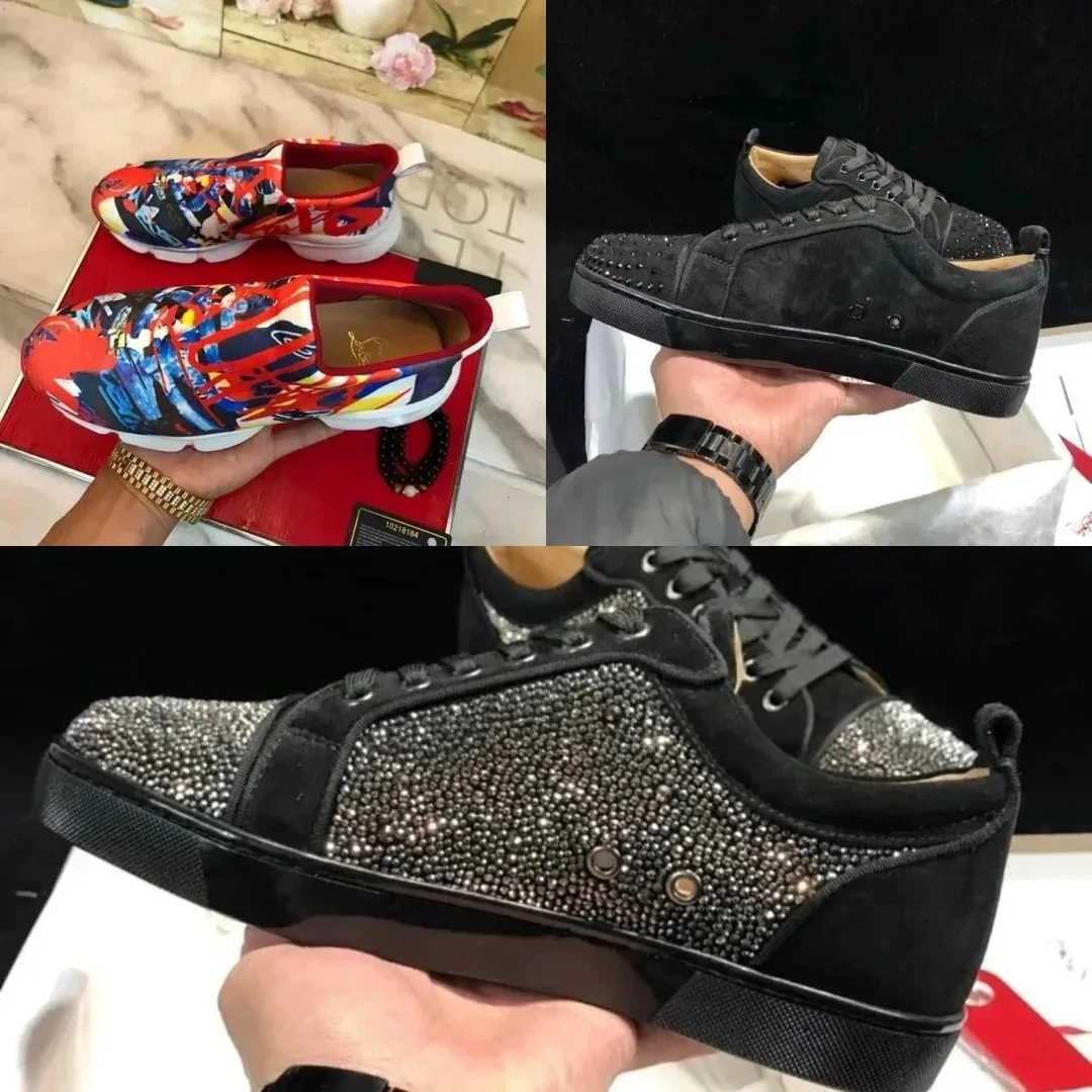 Christian Louboutin Black Low-Top Sneakers