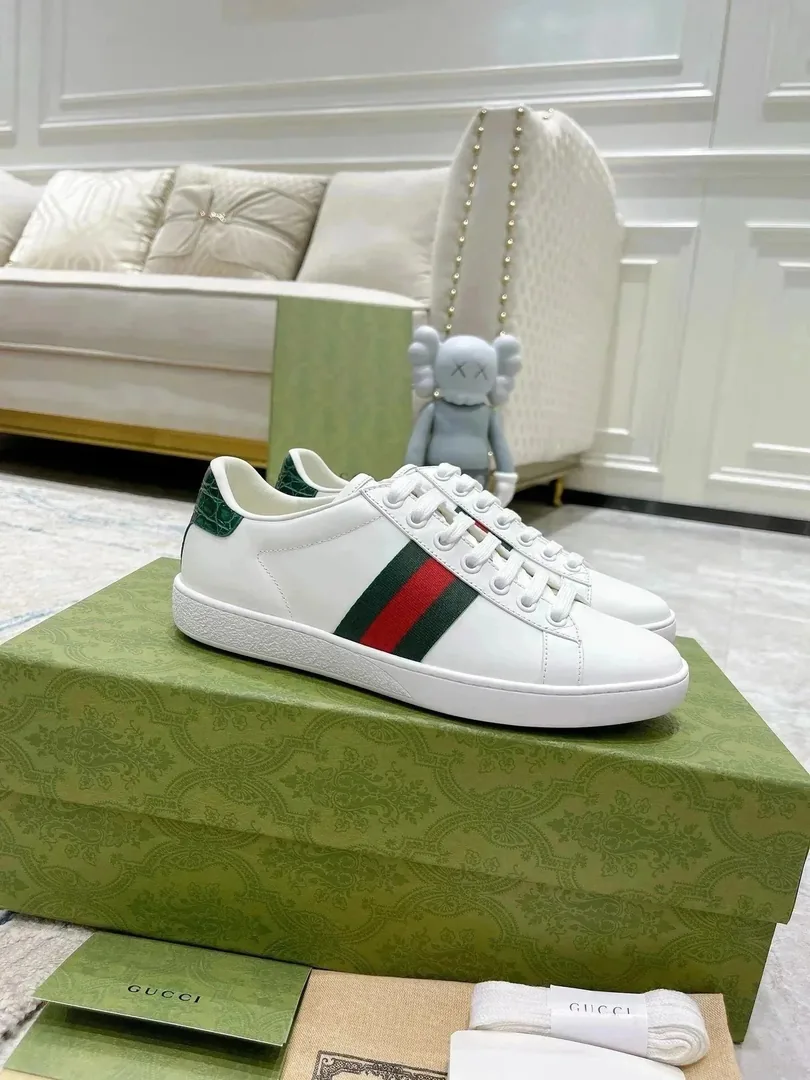 Gucci Ace Louis Vuitton Grey White Sneakers — Photo 5
