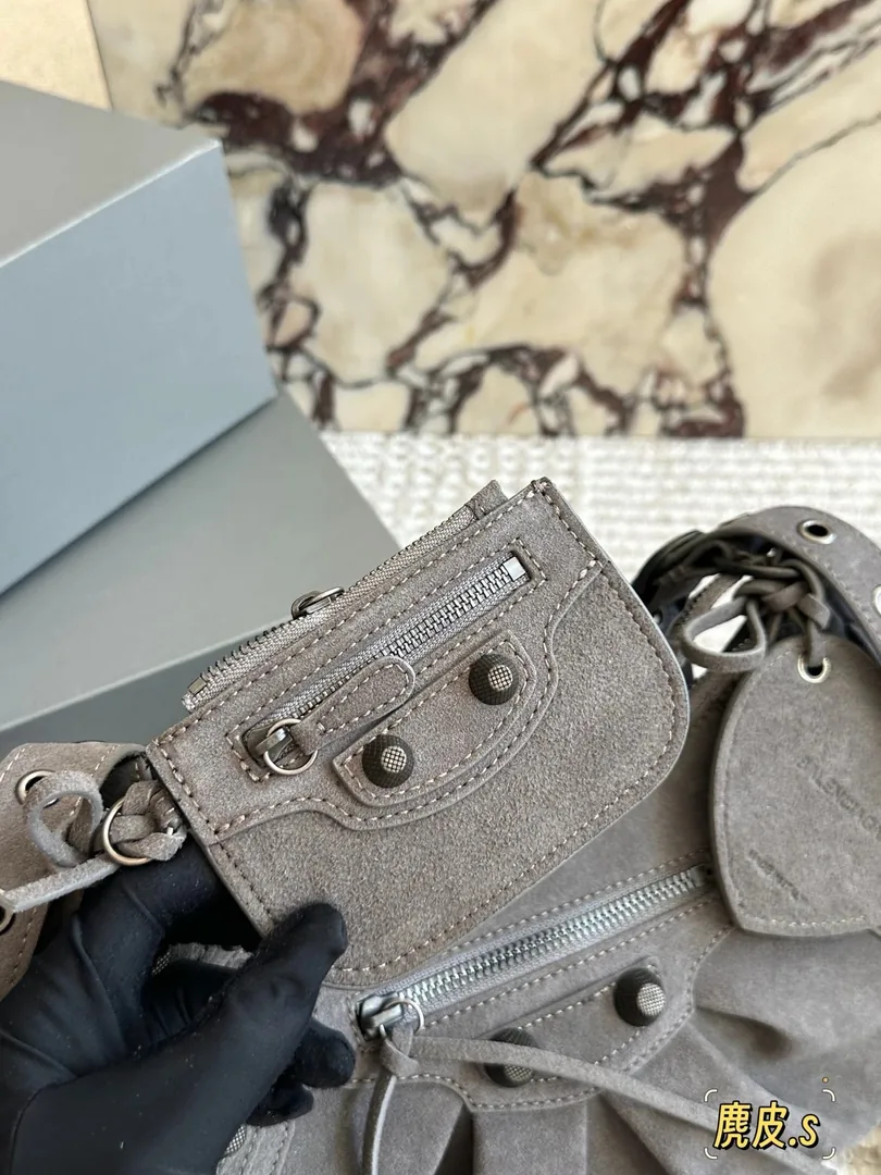Balenciaga Le Cagole Suede Shoulder Bag — QC