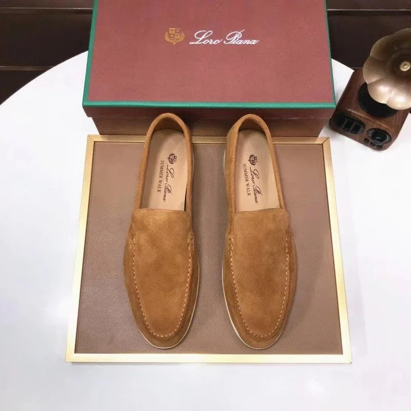 Loro Piana Summer Walk Brown Loafers — Photo 3