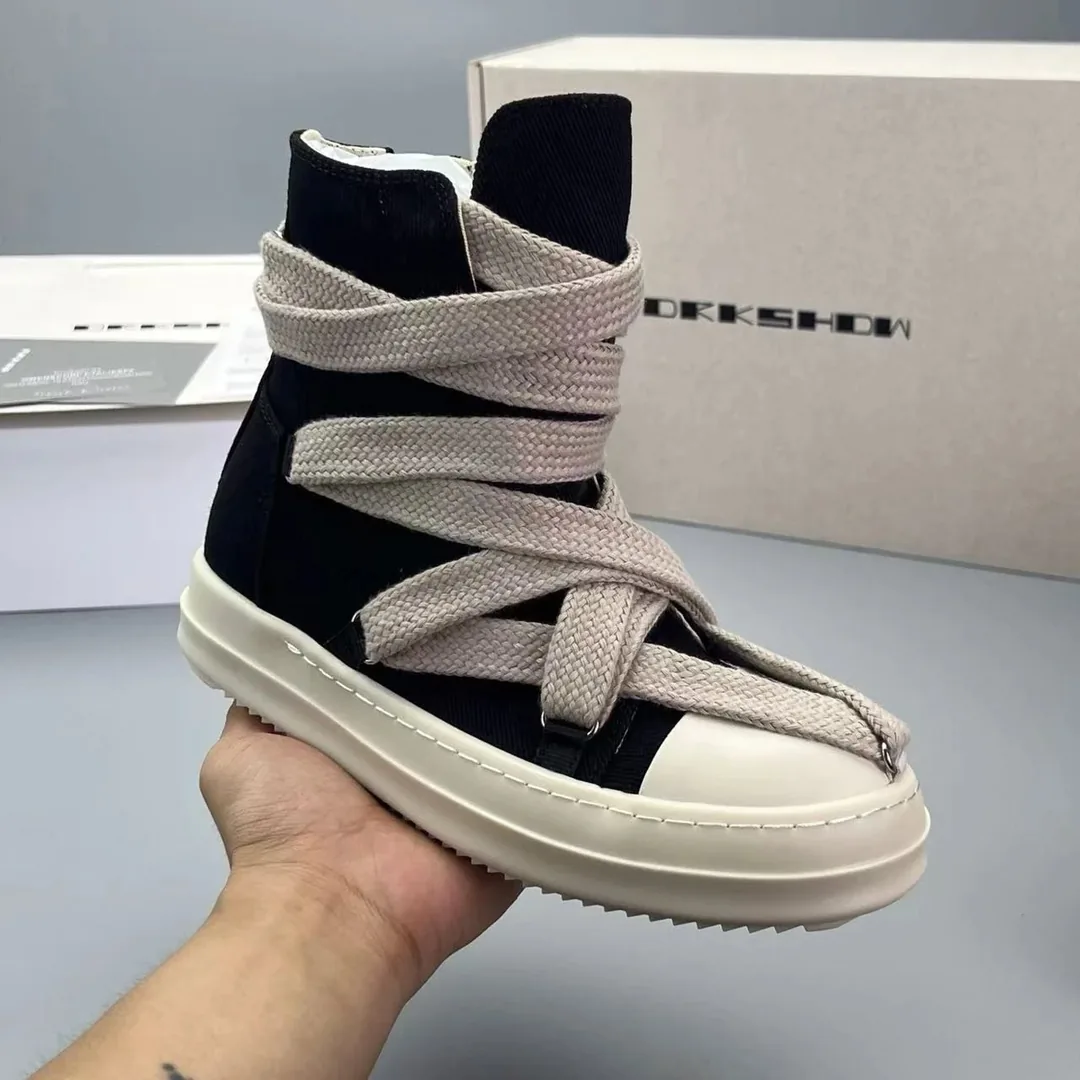 Rick Owens Ramones Black White Street Plain Sneakers — photo 12