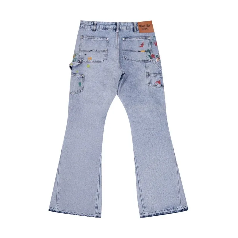 Gallery Dept Washed Blue Flare Jeans — Photo 3