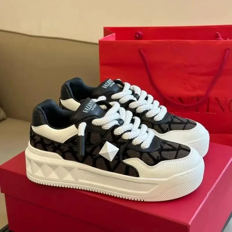 Valentino One Stud White Basic Trainers — QC