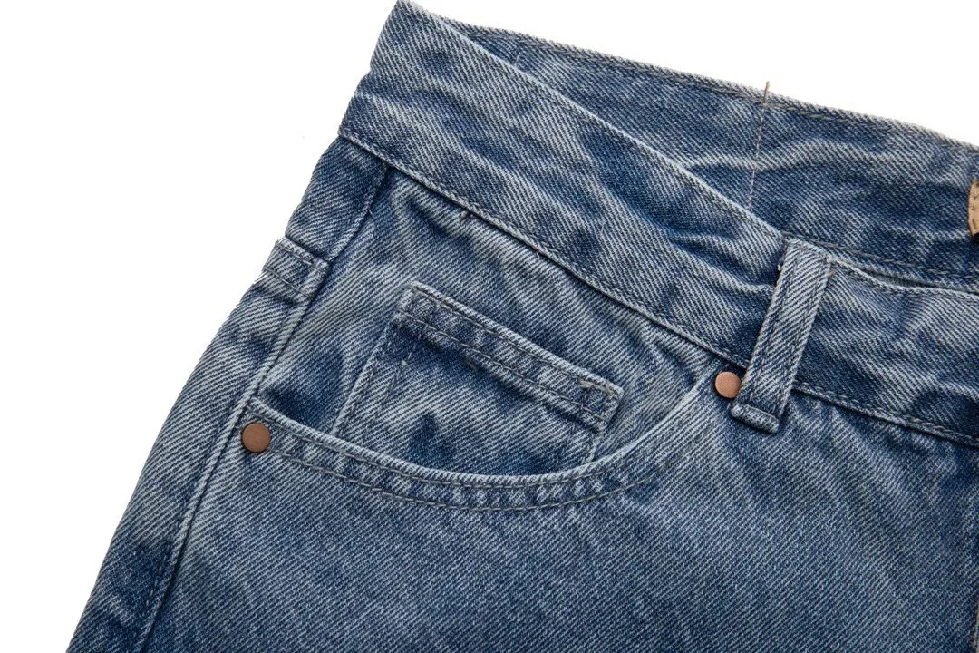 Burberry Embroidered Denim Jeans — Photo 4